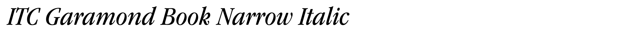 ITC Garamond Book Narrow Italic image